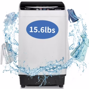 Ktaxon Full Automatic Washing Machine, 15.6Lbs Top Load Portable Washer with Drain Pump